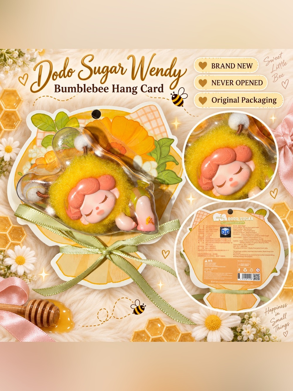 🍯 Dodo Sugar Wendy – Bumblebee Hang Card 🐝
